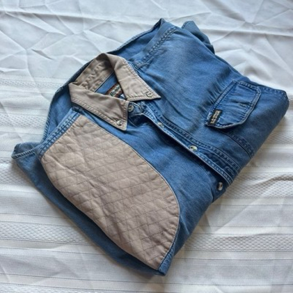 Remington Field Button Down Denim Men’s Medium Lightweight Shooting Shirt - Picture 9 of 10